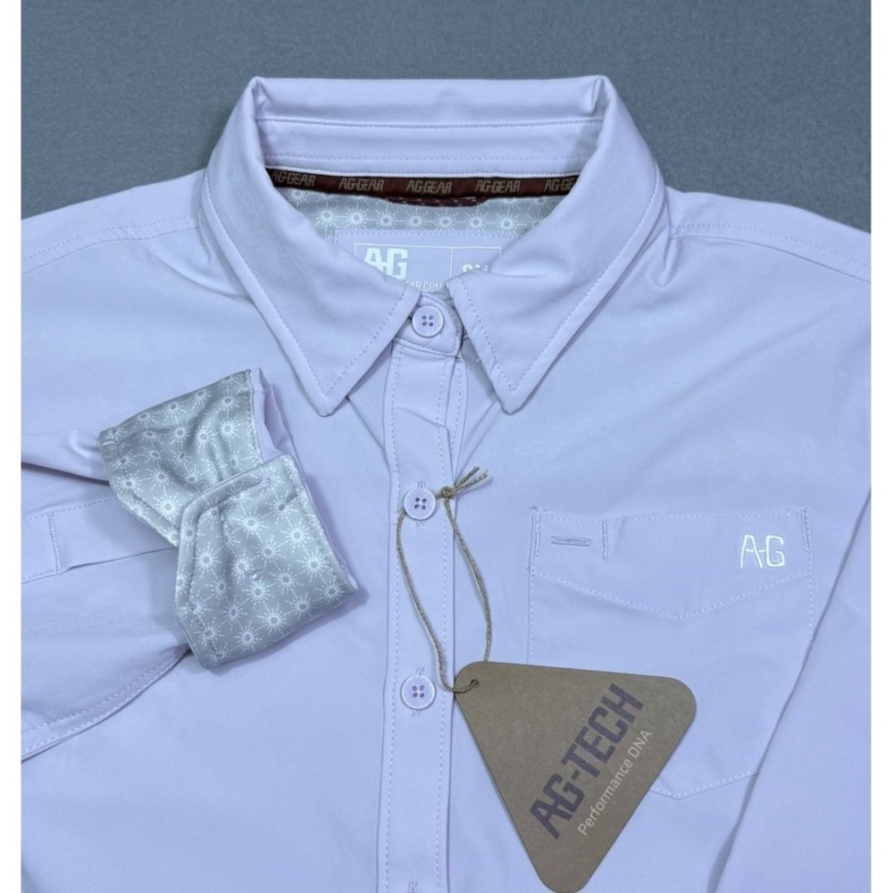 AG Adriano Goldschmied Button Shirt Womens S Lavender AG-Gear Performance NEW